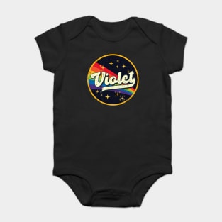 Violet // Rainbow In Space Vintage Grunge-Style Baby Bodysuit